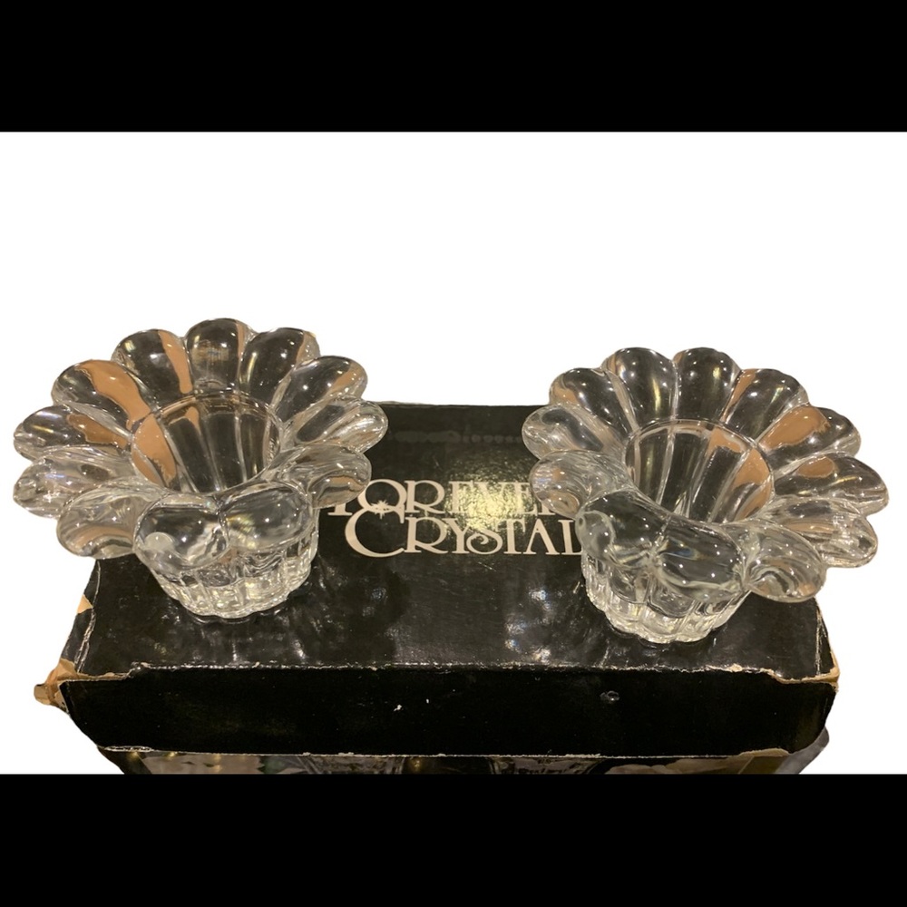 Forever crystal Candle holders - new in box